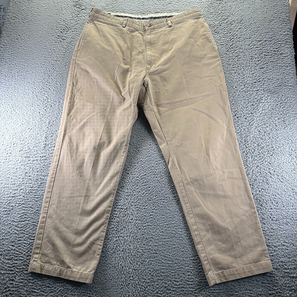 Polo Ralph Lauren Pant Mens 38x31 Brown Cotton Chino Straight Preppy Business